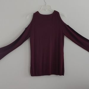 white House Black Market Women's Cold Shoulder Top